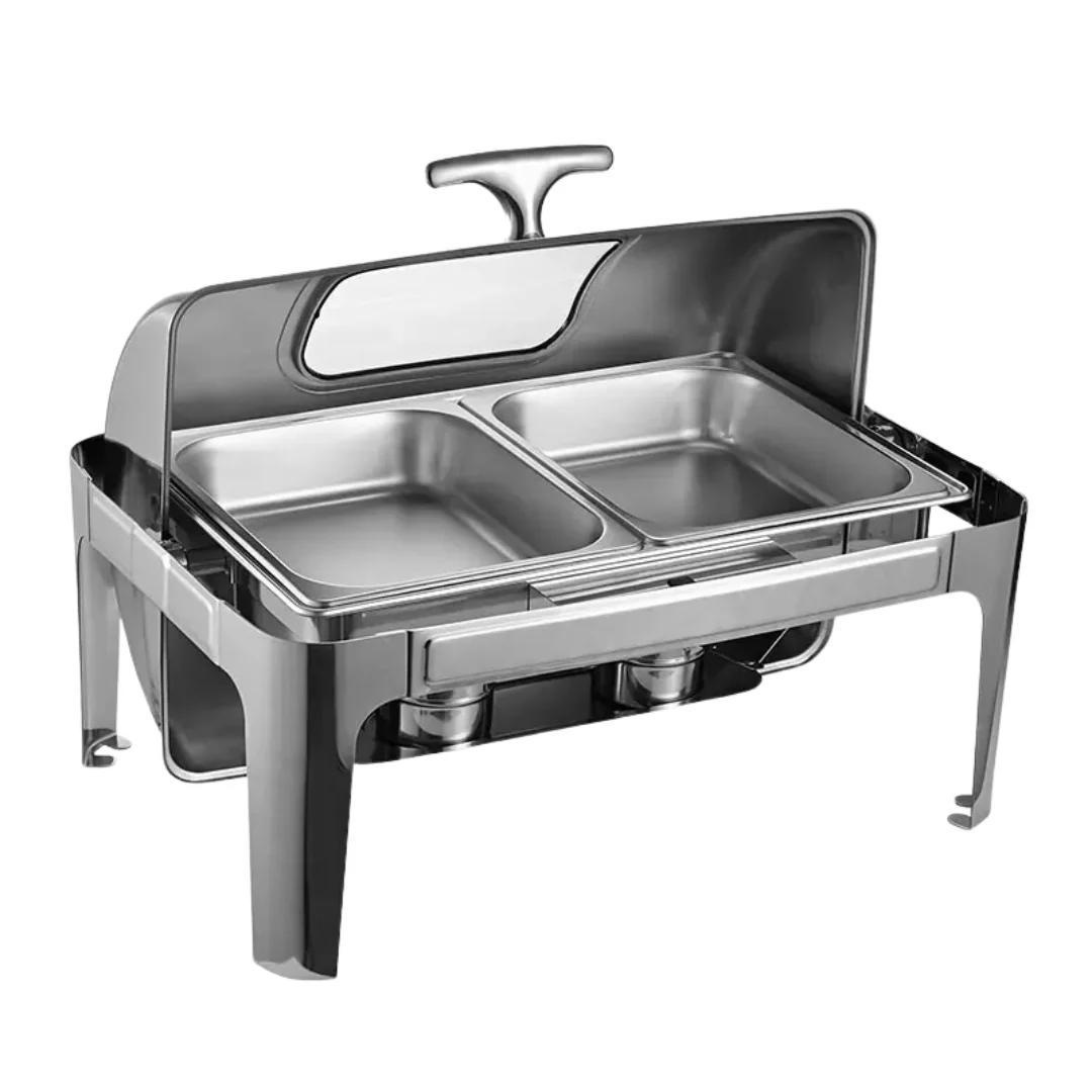 Chafing Dish Hotelero Rectangular de Acero Inoxidable de 9 Litros 432102 Buffet. - Image 2