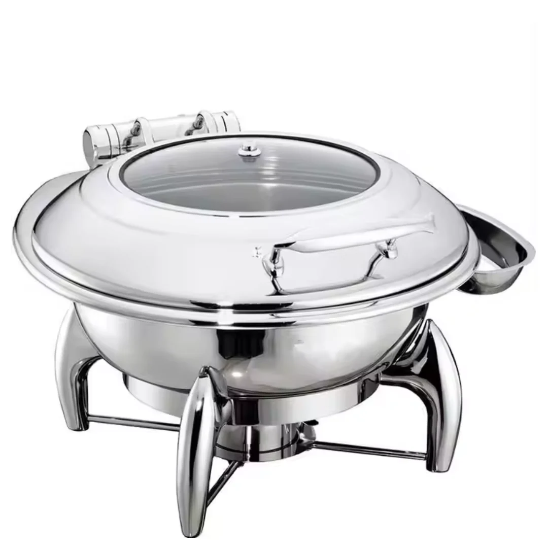 Chafing Dish Hotelero Redondo de Acero Inoxidable 6 Litros 430602 - Image 2