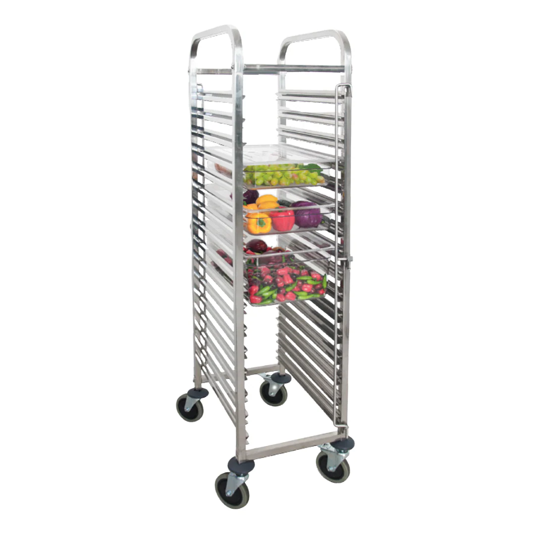Carrito de Panadería 16 Niveles en Acero Inoxidable para Bandejas de 60x40cm 110102B