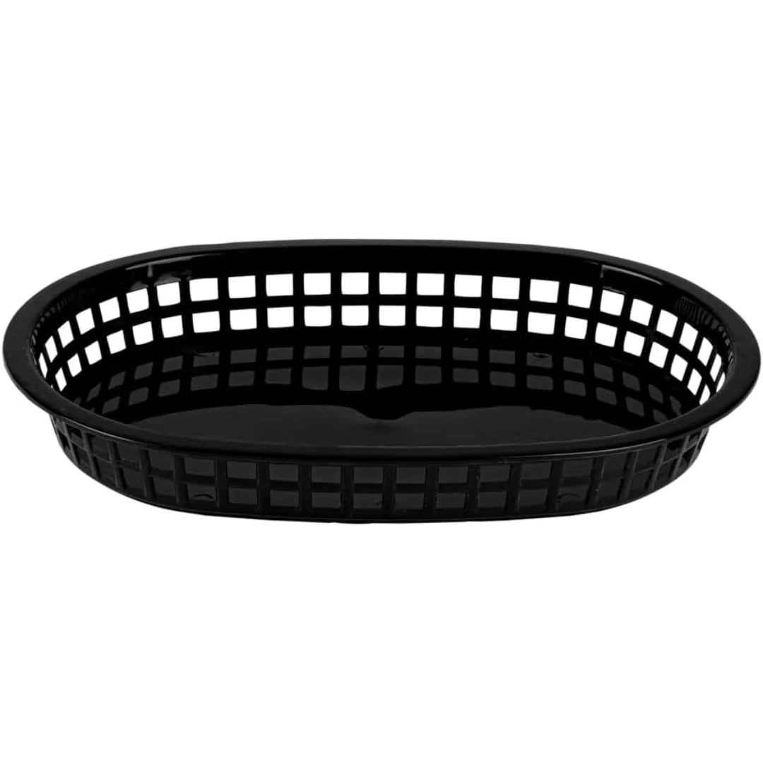 Cesta Ovalada Plástica Negra 4x27.5x17.5cm HVB810 - Image 2