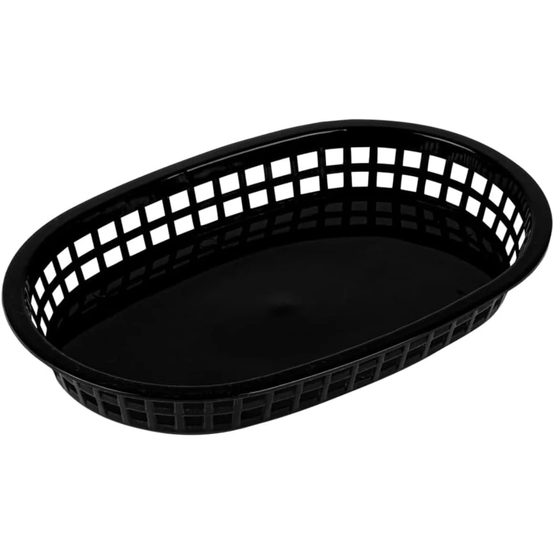 Cesta Ovalada Plástica Negra 4x27.5x17.5cm HVB810 - Image 4