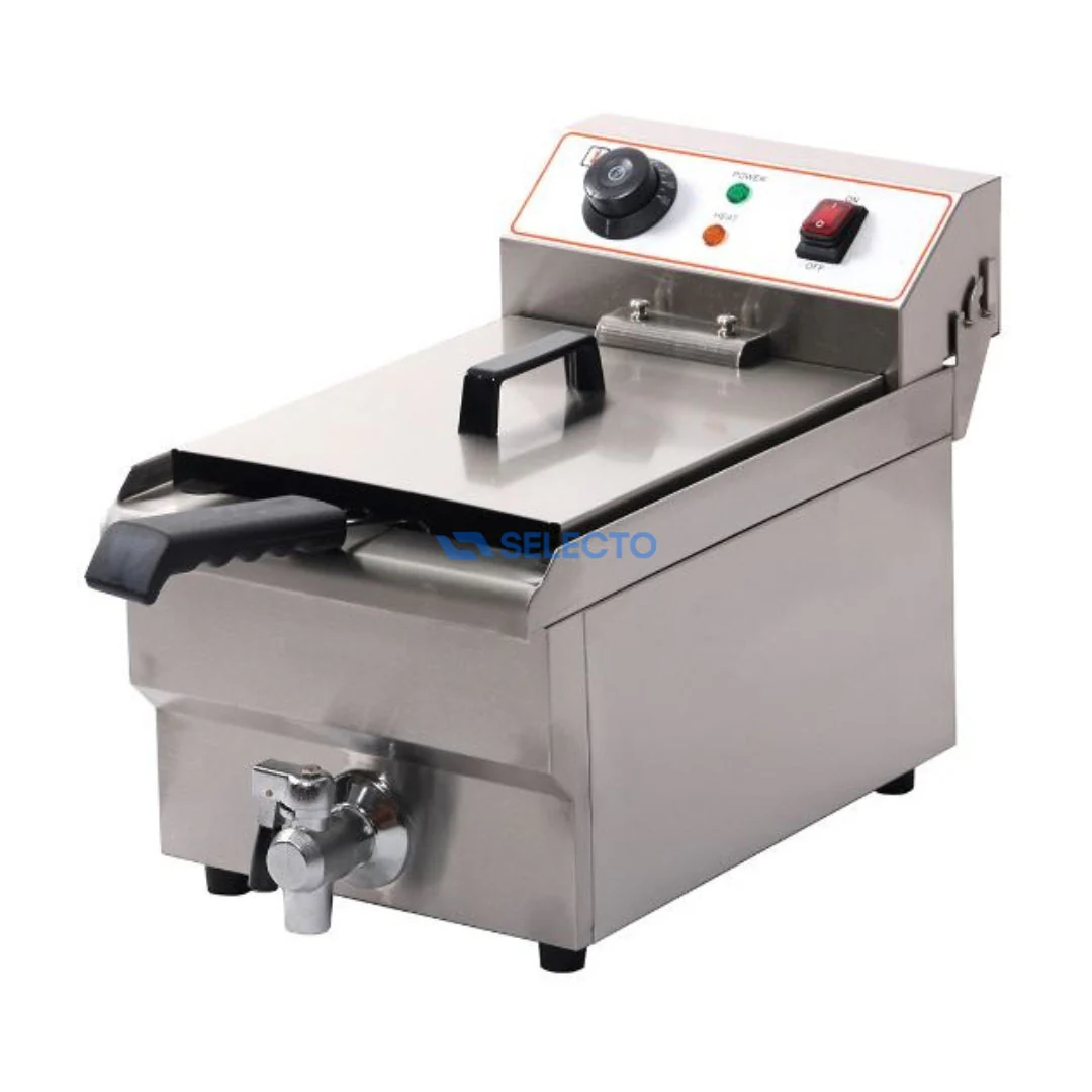 Freidora Eléctrica 220V de 10 Litros con Drenaje HEF-101V