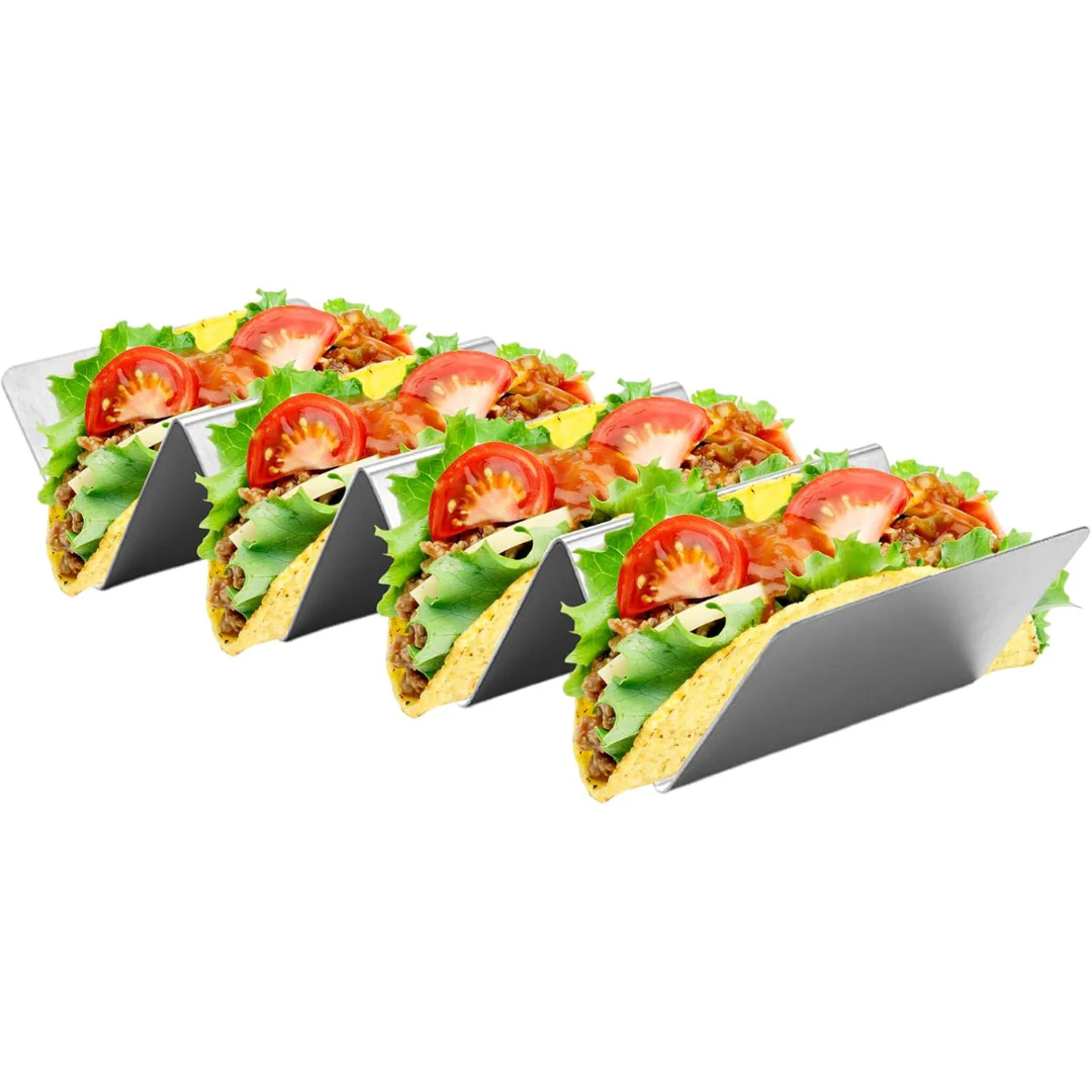 Soporte para Tacos 4 Compartimientos de Acero Inoxidable 500703 - Image 2