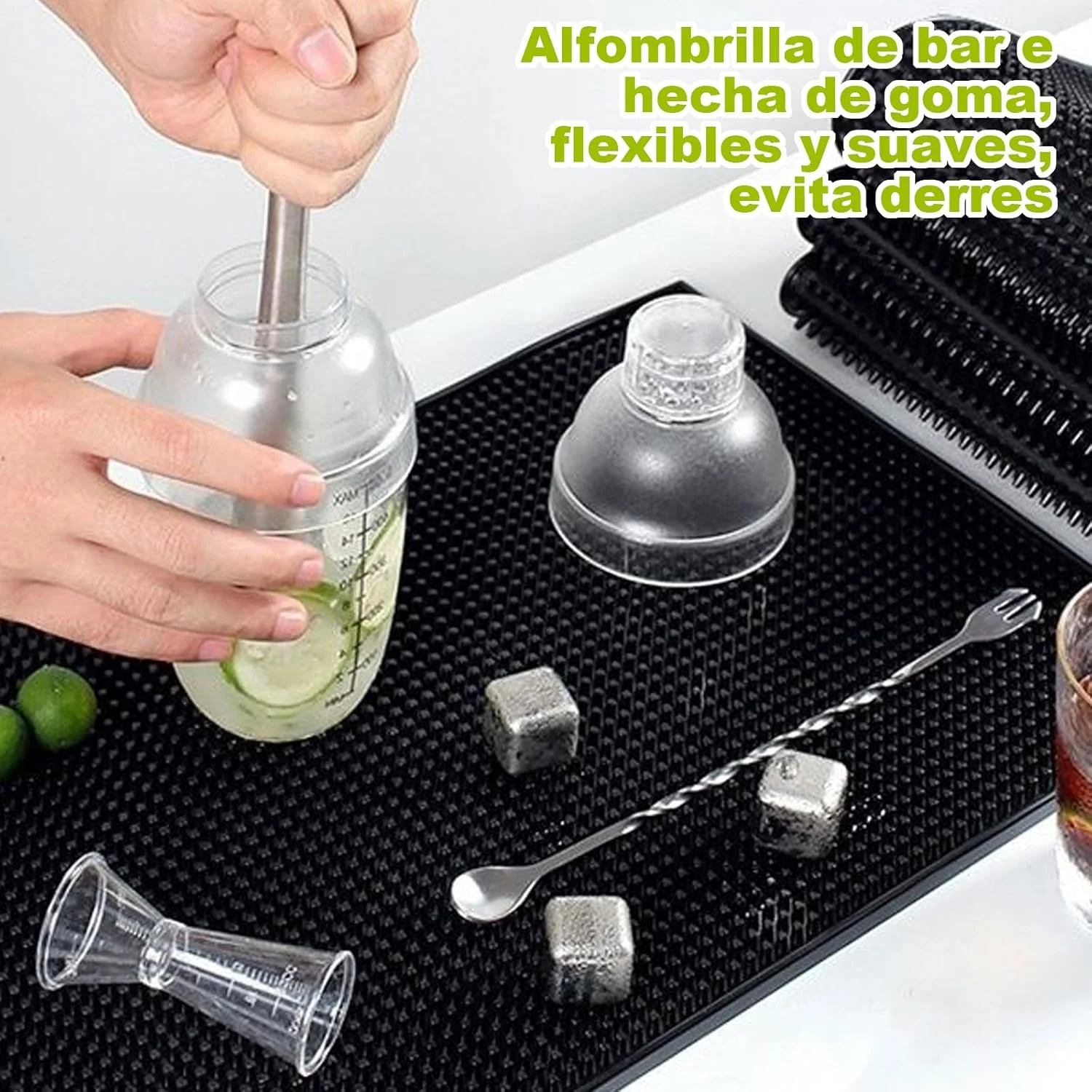 Tapete para Bar de PVC Negro 60x30cm HVB309 - Image 3