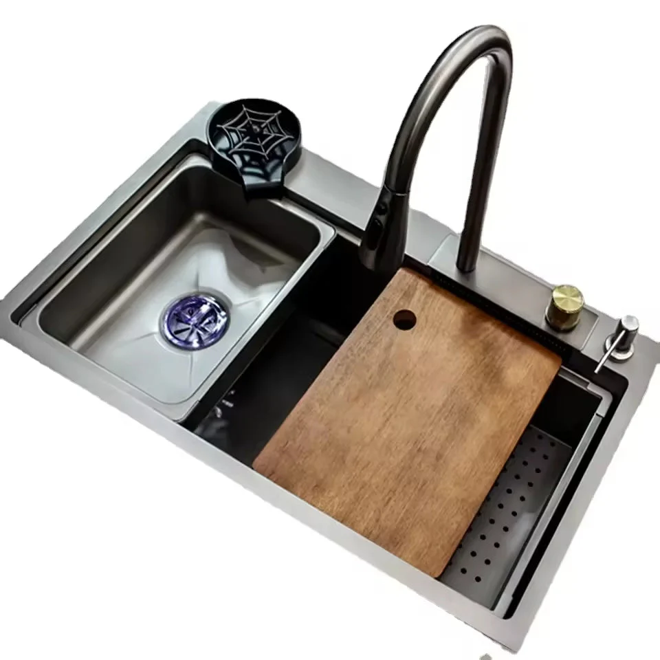 Fregador de Acero Inoxidable 304 1 Tina 3en1 750*450*220mm LS-7545FA - Image 4