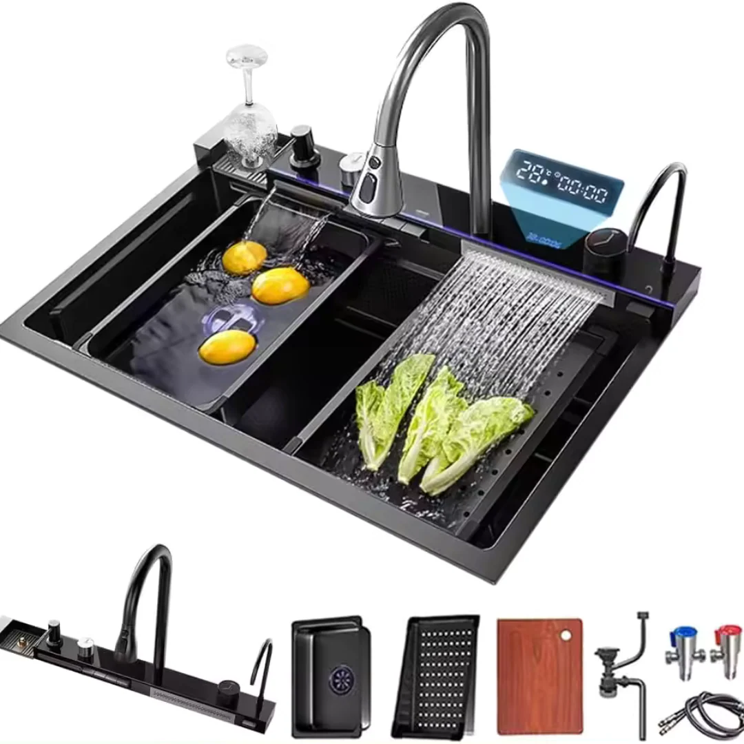 Fregador de Acero Inoxidable 304 1 Tina 5en1 750*460*220mm LS-7545B5