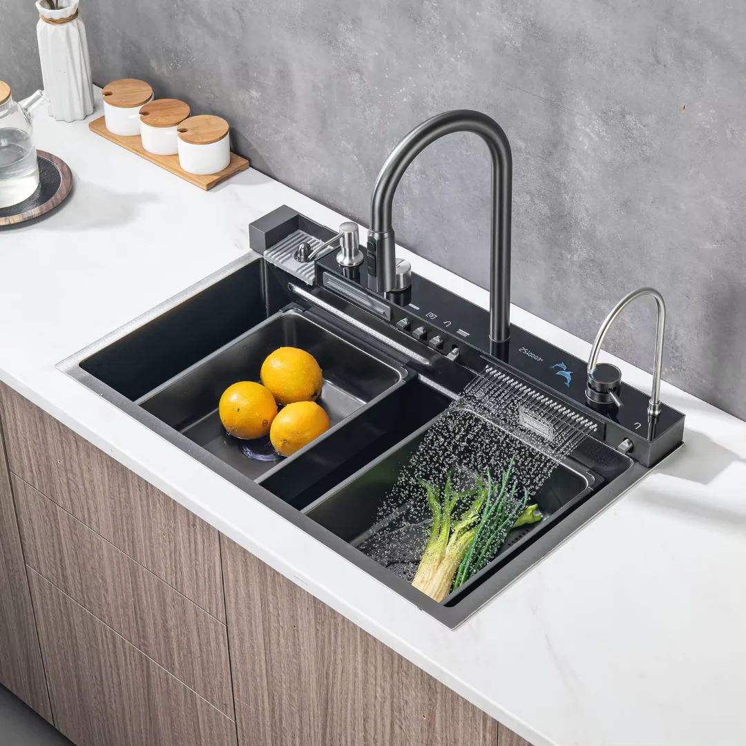 Fregador de Acero Inoxidable 304 1 Tina 5en1 750*460*220mm LS-7545B5 - Image 3