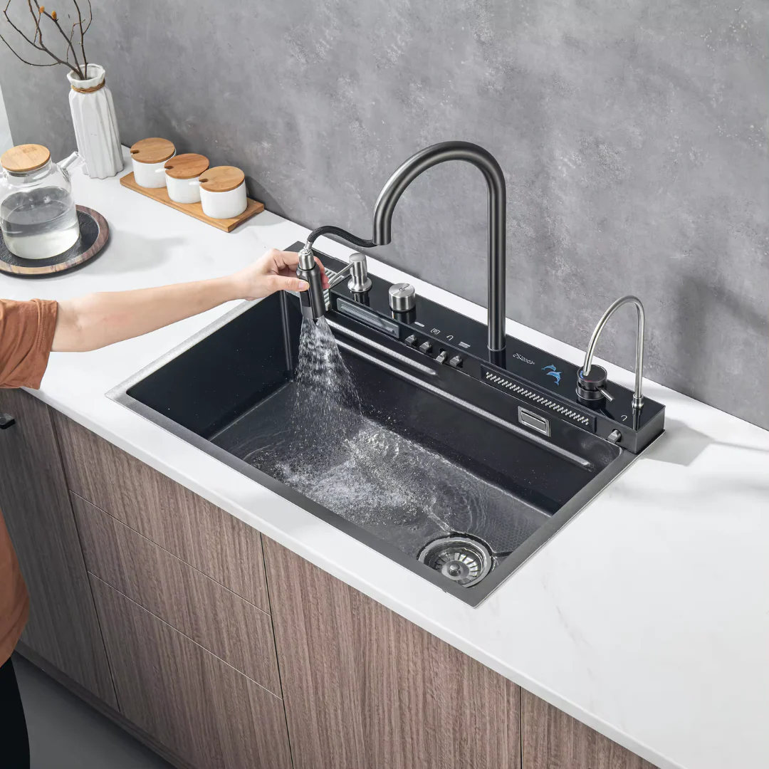 Fregador de Acero Inoxidable 304 1 Tina 5en1 750*460*220mm LS-7545B5 - Image 4