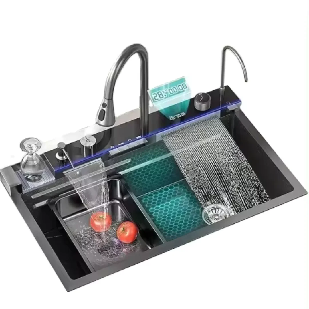 Fregador de Acero Inoxidable 304 1 Tina 5en1 750*460*220mm LS-7545B5 - Image 5