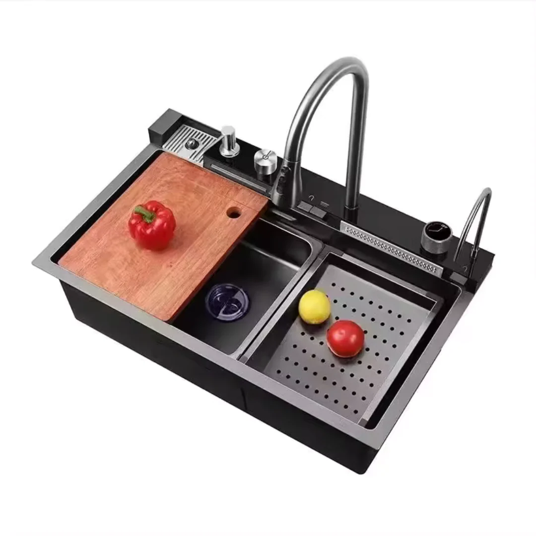 Fregador de Acero Inoxidable 304 1 Tina 5en1 750*460*220mm LS-7545B5 - Image 6