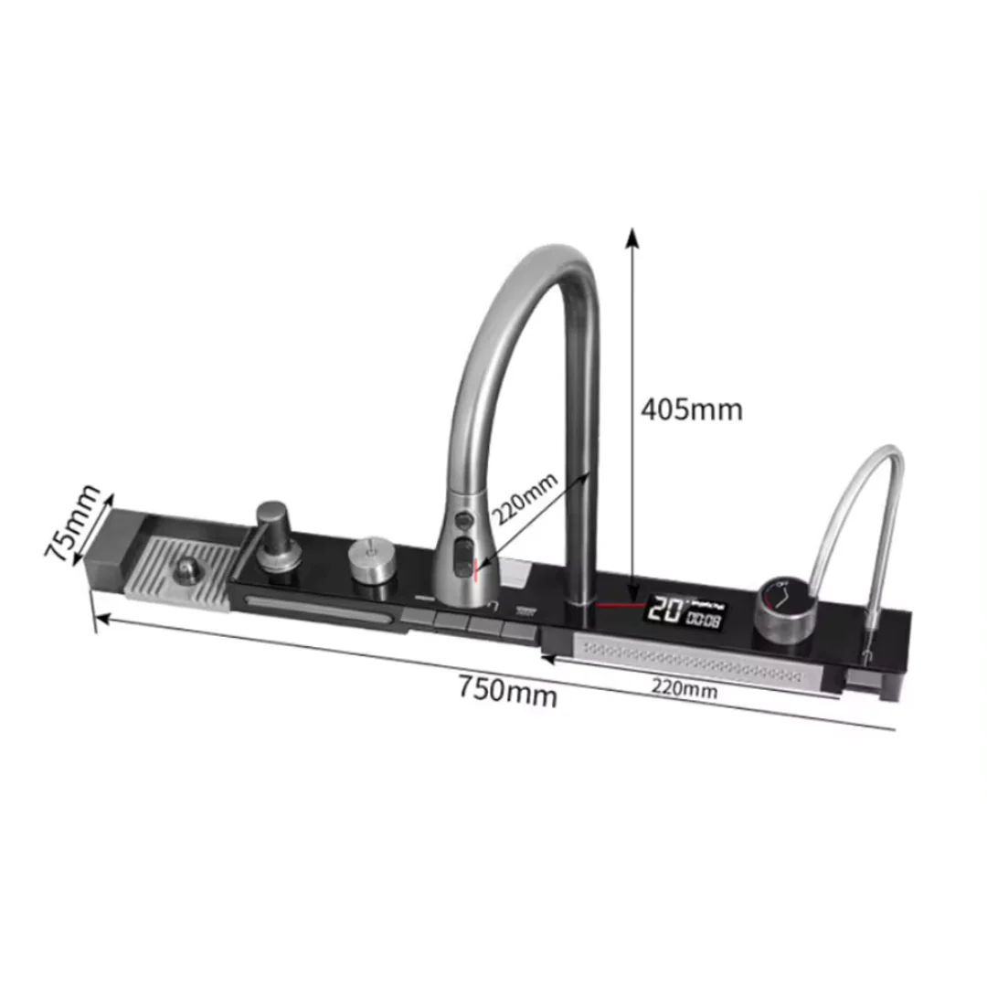 Fregador de Acero Inoxidable 304 1 Tina 5en1 750*460*220mm LS-7545B5 - Image 9