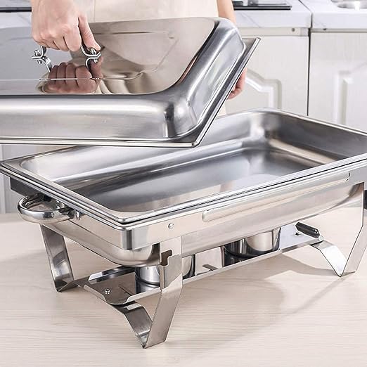 Chafing Dish Rectangular de Acero Inoxidable 11 Litros CHAF-11 - Image 4