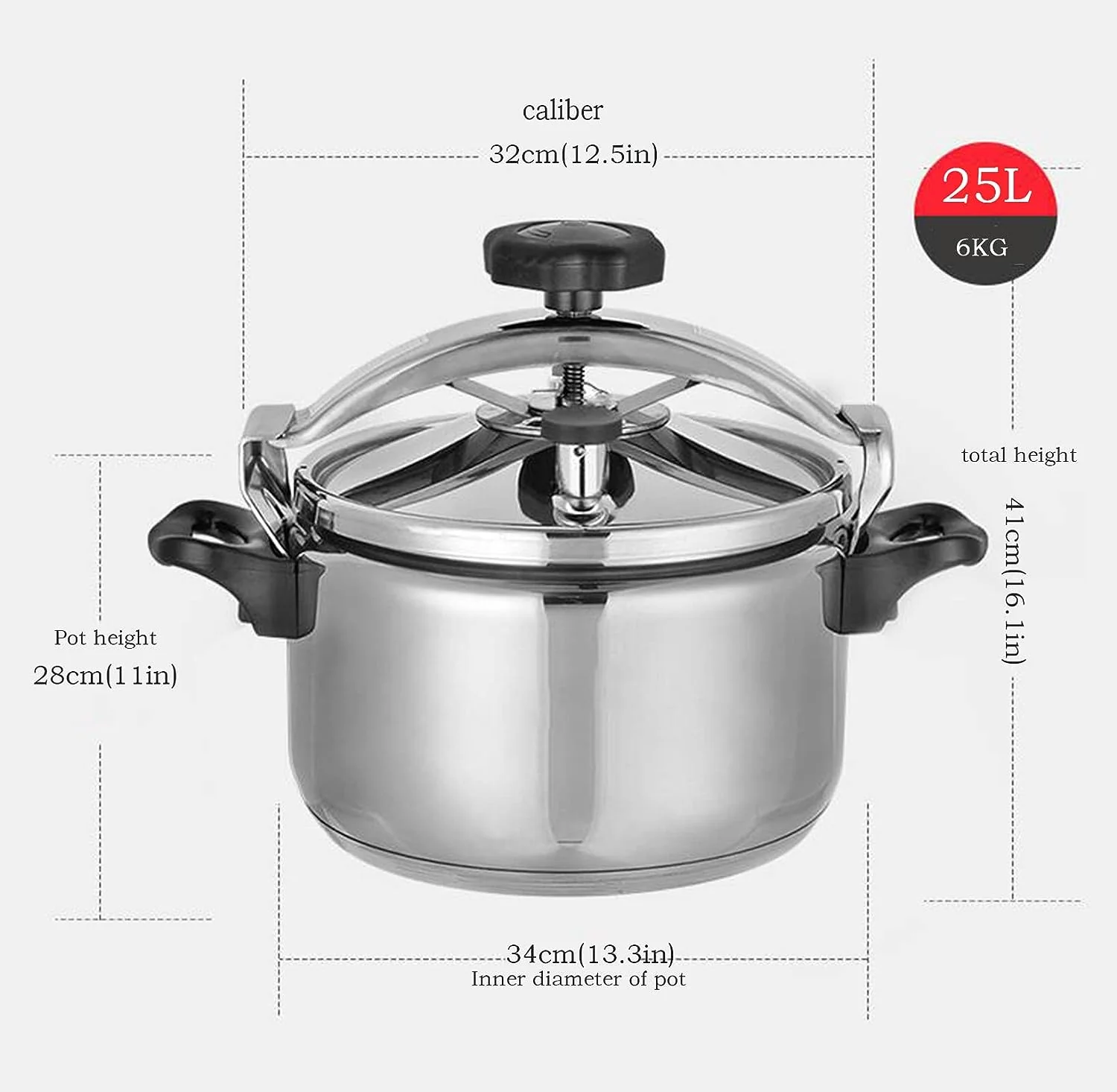 Olla de Presión de Acero Inoxidable 25 Litros para Uso Comercial JY-25L - Image 5
