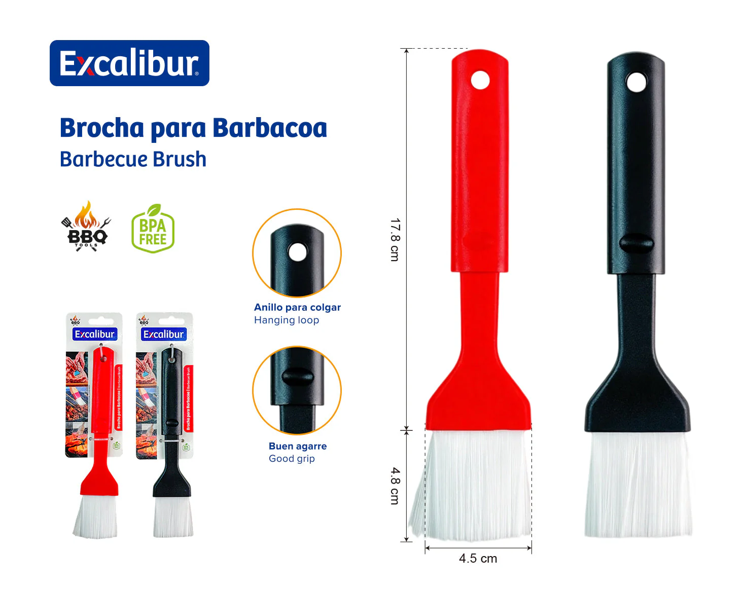 Brocha para Barbacoa BBQ o Repostería Excalibur EX-BQ2503 BBQ.