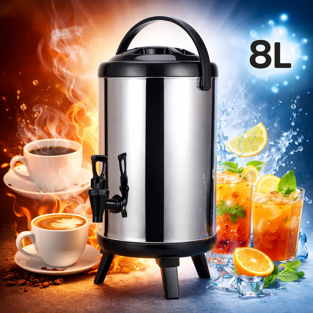 Dispensador Térmico de Bebidas Frío y Caliente en Acero Inoxidable 8L Lotus HC-SF1191