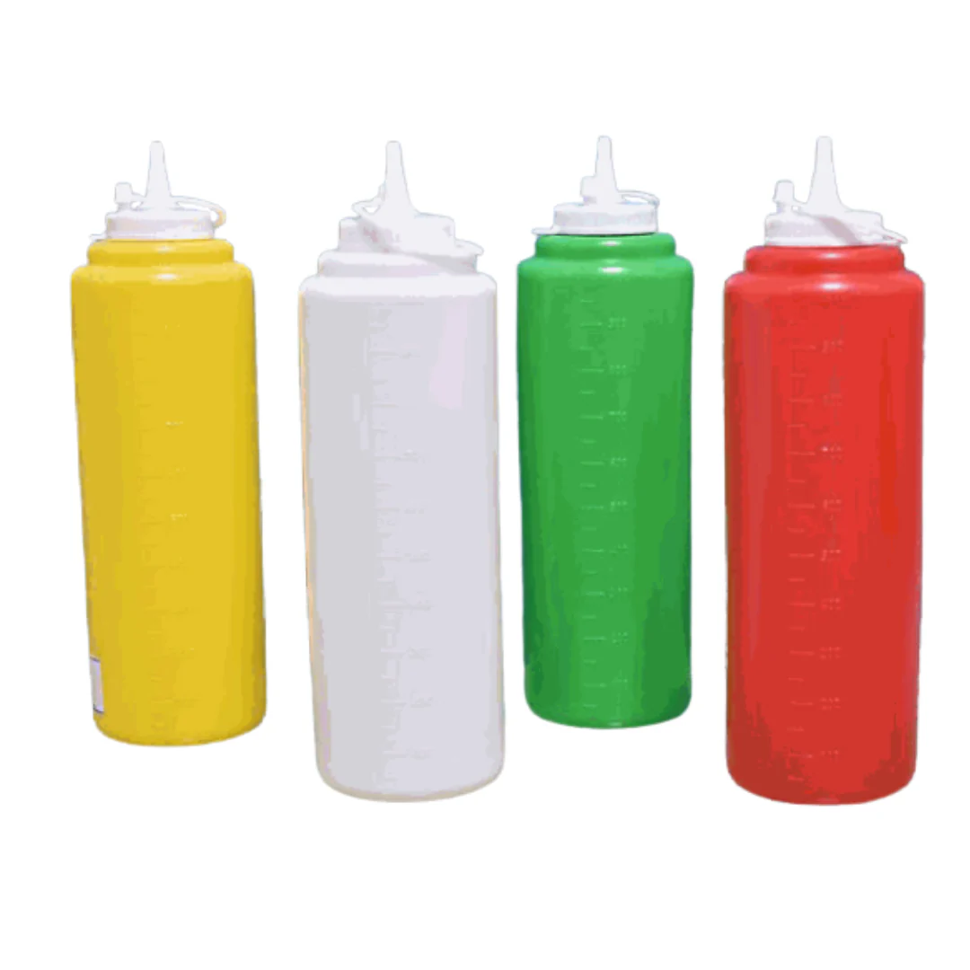 Envase para Salsa Plástico Jumbo 32oz SP325P Ketchup. Mostaza. Mayonesa