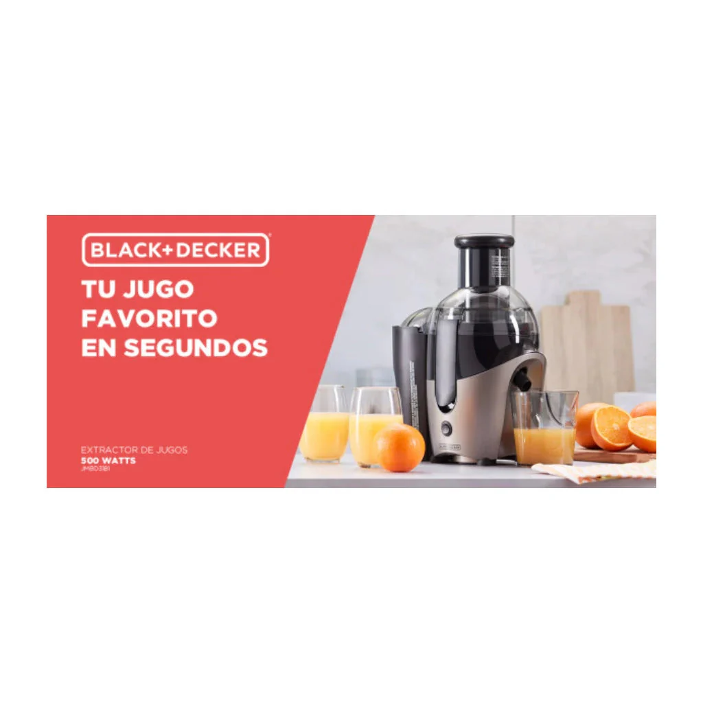 Extractor de Jugo Eléctrico 500W 2 Velocidades Black and Decker JMBD-3181 - Image 6