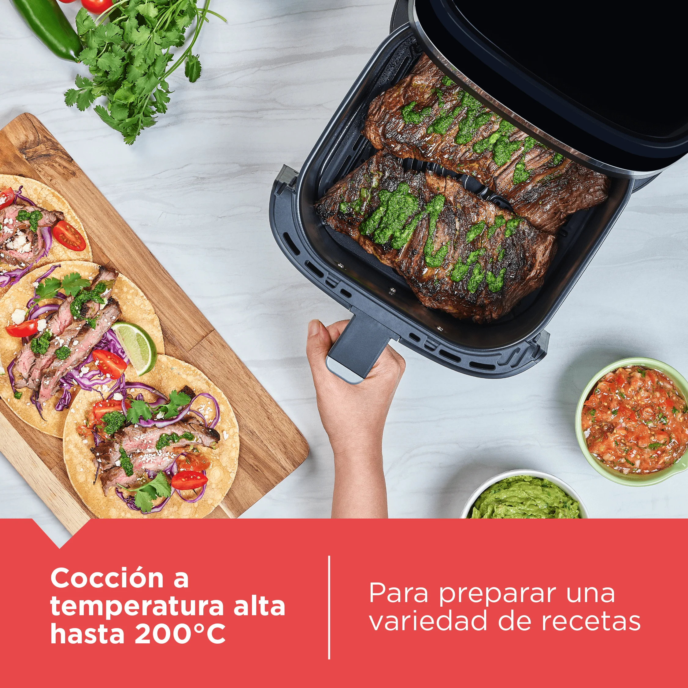 Freidora de Aire 5.5L Purifry 9 Funciones en 1 Black and Decker AFBD62-1BDLA - Image 10