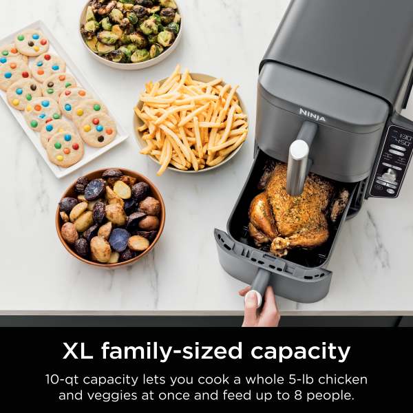 Freidora De Aire XL, 6 En 1 Ninja Double Stack. Air Fryer SL401 Doble De 9.5 Lt Antiadherente, Con Revestimiento De Cerámica. Ninja SL401 - Image 4