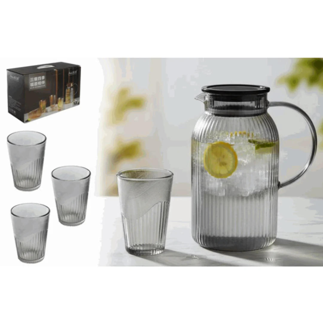 Jarra + 3 Vasos de Vidrio 86997