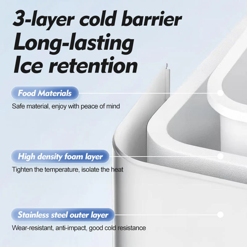 Máquina de Hielo Portátil Eléctrica 1.5L Blanco Homestar HS-Z6Y1W - Image 3