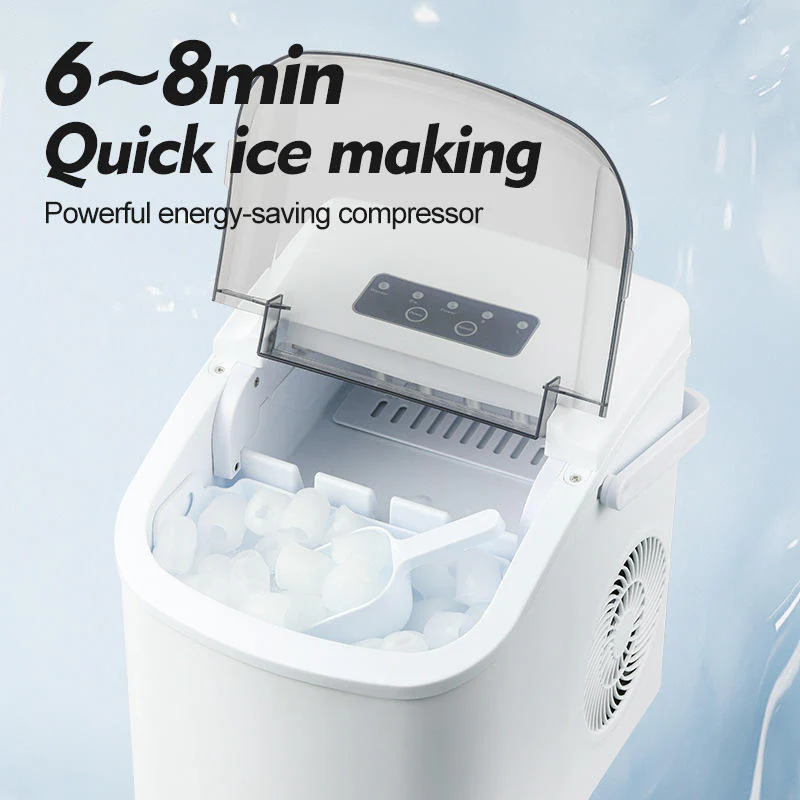 Máquina de Hielo Portátil Eléctrica 1.5L Blanco Homestar HS-Z6Y1W - Image 5