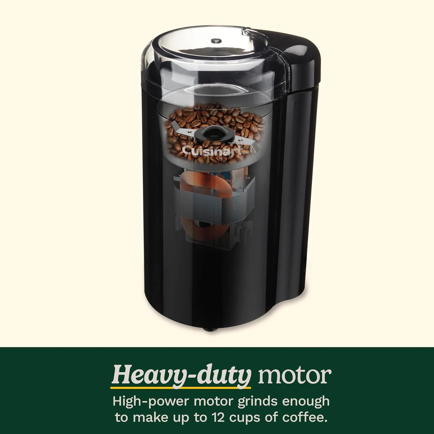 Molinillo Molino de Café en Granos 2.5oz/70g 12 Tazas Cuisinart DCG-20BKN - Image 5