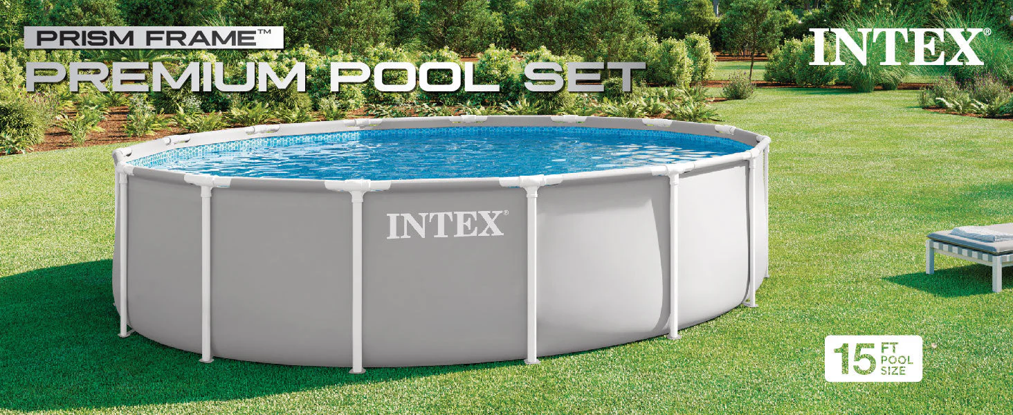 Piscina Redonda Desmontable de Tubo 15 pies x 42" Incluye Filtro y Escalera Intex 26723EP - Image 4