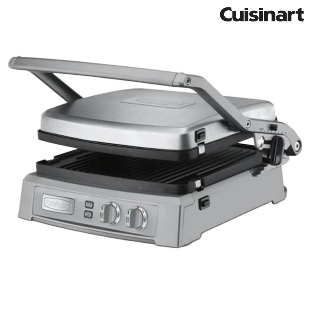 Plancha Panini Eléctrica Deluxe de Acero Inoxidable 1800W Cuisinart GR-150NAS
