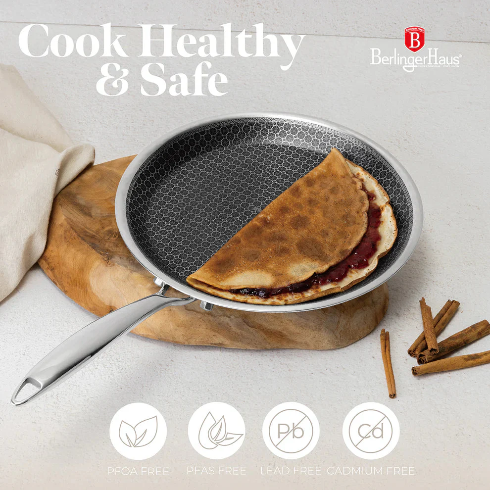 Sartén de Acero Inoxidable Pancake Pan 26cm Eternal Collection Berlinger Haus BH-8506N - Image 5