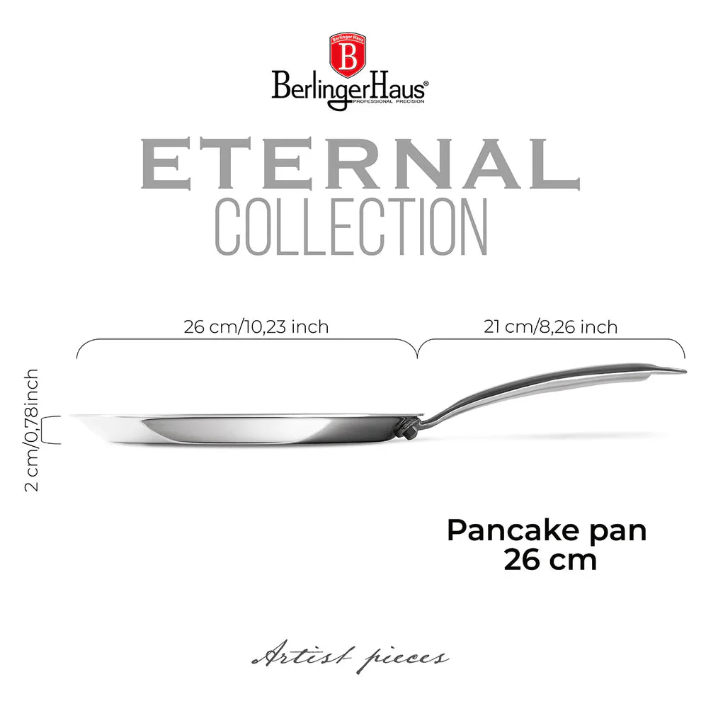 Sartén de Acero Inoxidable Pancake Pan 26cm Eternal Collection Berlinger Haus BH-8506N - Image 8