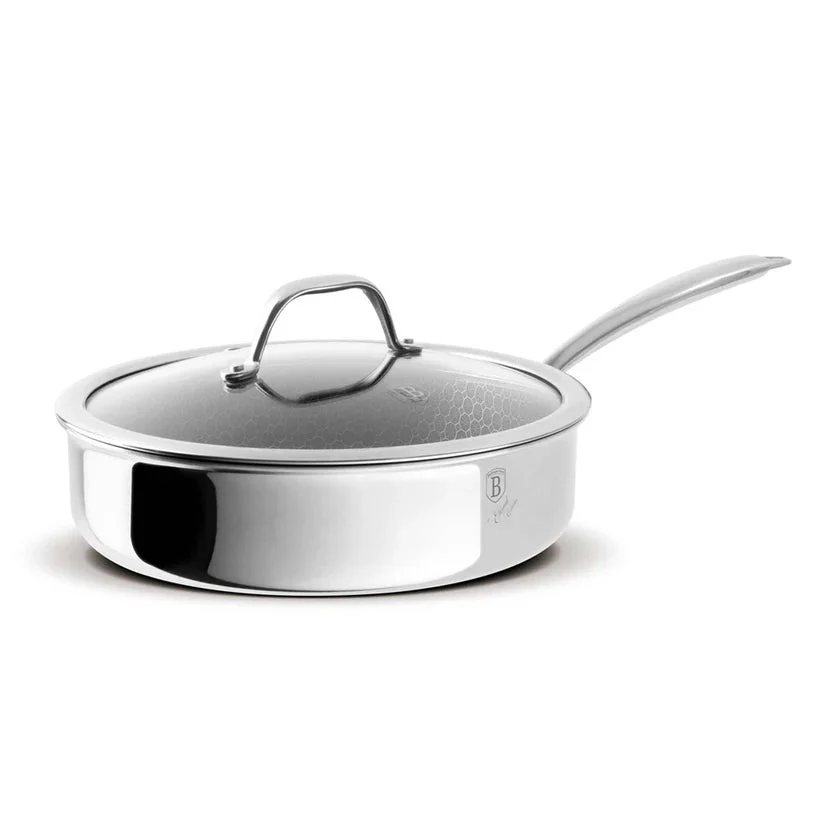Sartén Hondo de Acero Inoxidable con Tapa de Vidrio 24cm Berlinger Haus - Image 18