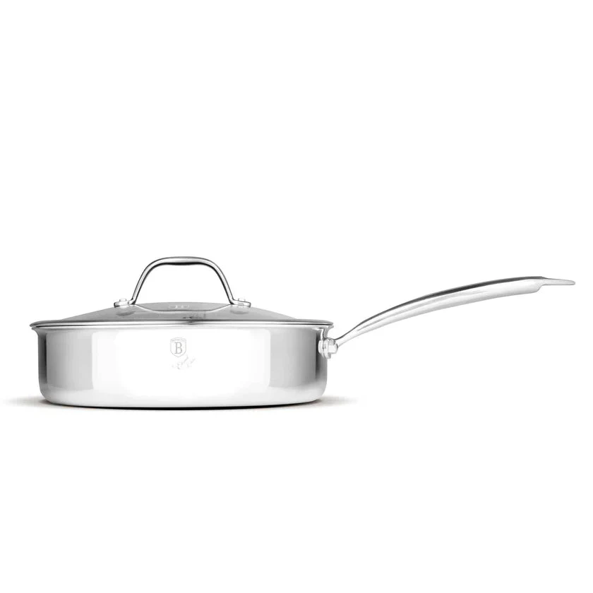 Sartén Hondo de Acero Inoxidable con Tapa de Vidrio 24cm Berlinger Haus - Image 19