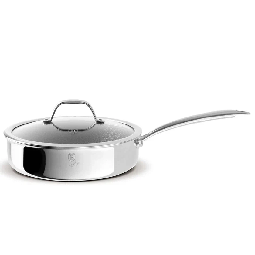 Sartén Hondo de Acero Inoxidable con Tapa de Vidrio 24cm Berlinger Haus - Image 22