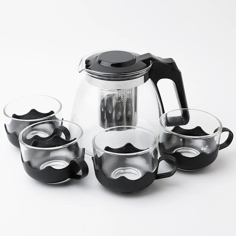 Tetera para Té + 4 Tazas de Vidrio 86998