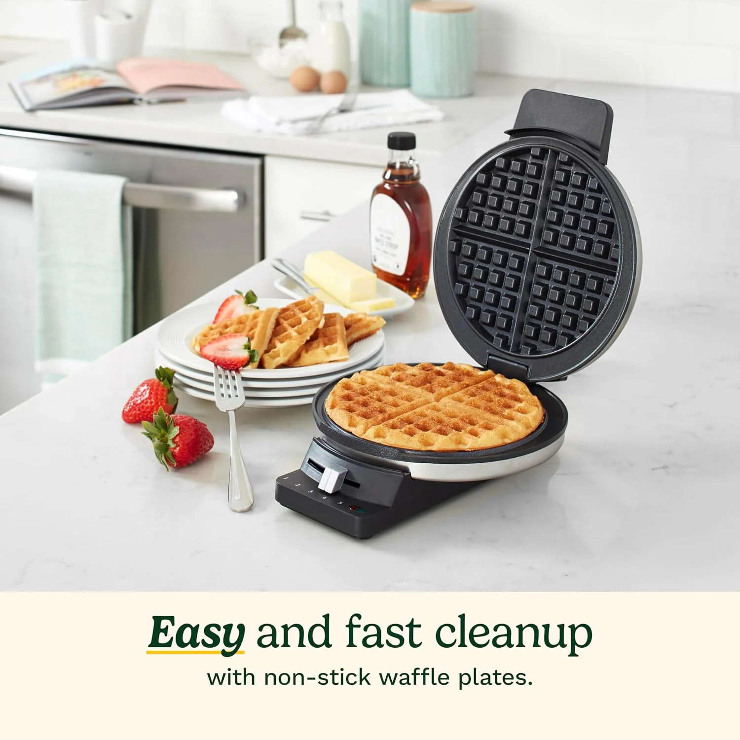 Waflera Eléctrica Redondo Cuisinart WMR-CANAS Waffle. Wafle. - Image 4