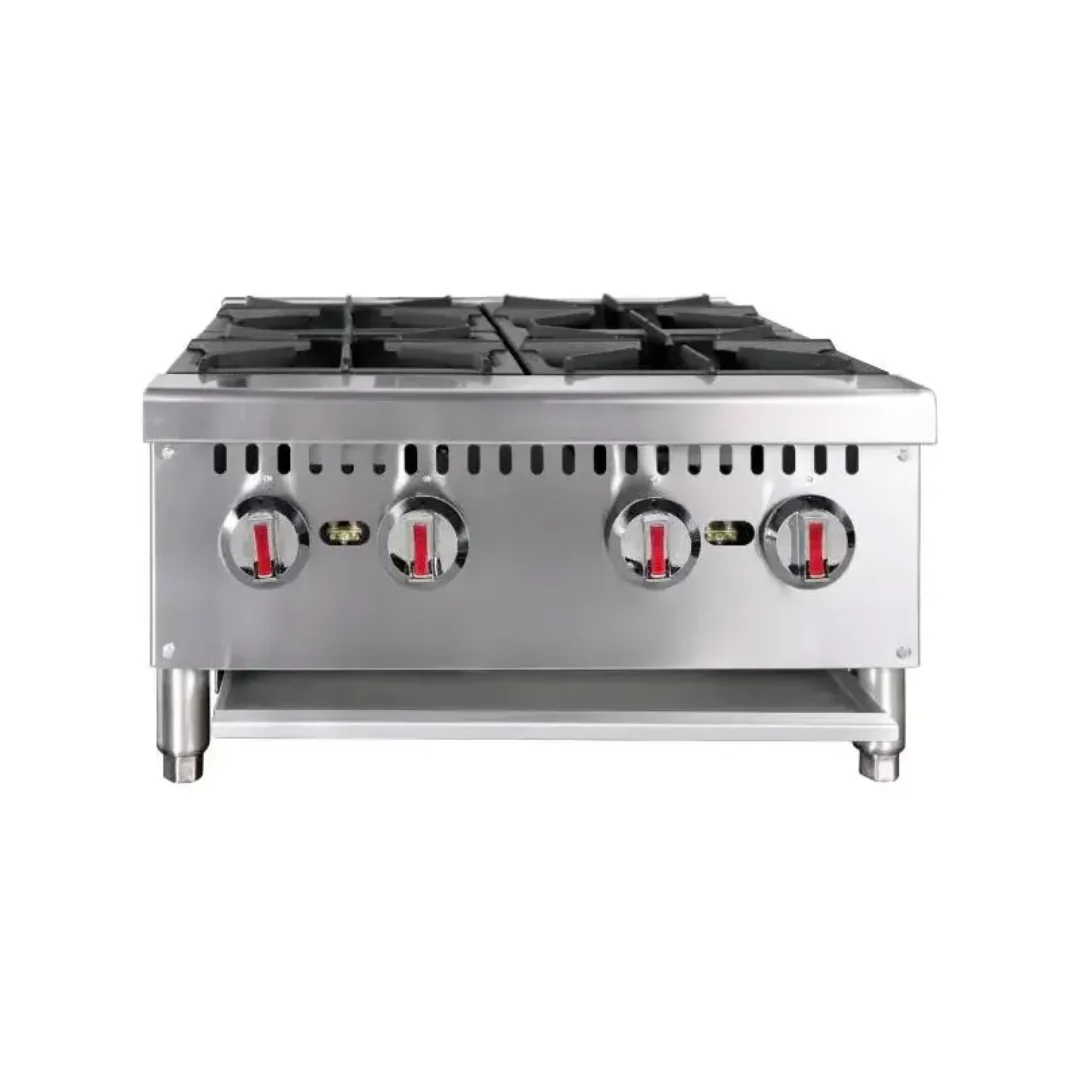 (DE USO PROFESIONAL) Estufa de Sobremesa de 4 Quemadores en Acero Inoxidable 24"/60cm HWS-4