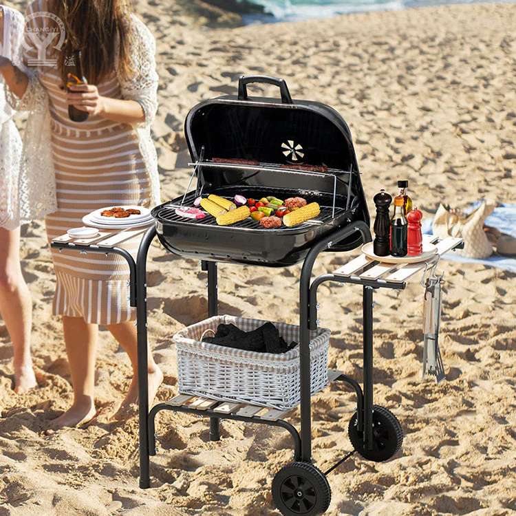 Asador Parrilla Barbacoa a Carbón con Rueditas 18" BP-2086 BBQ. - Image 3