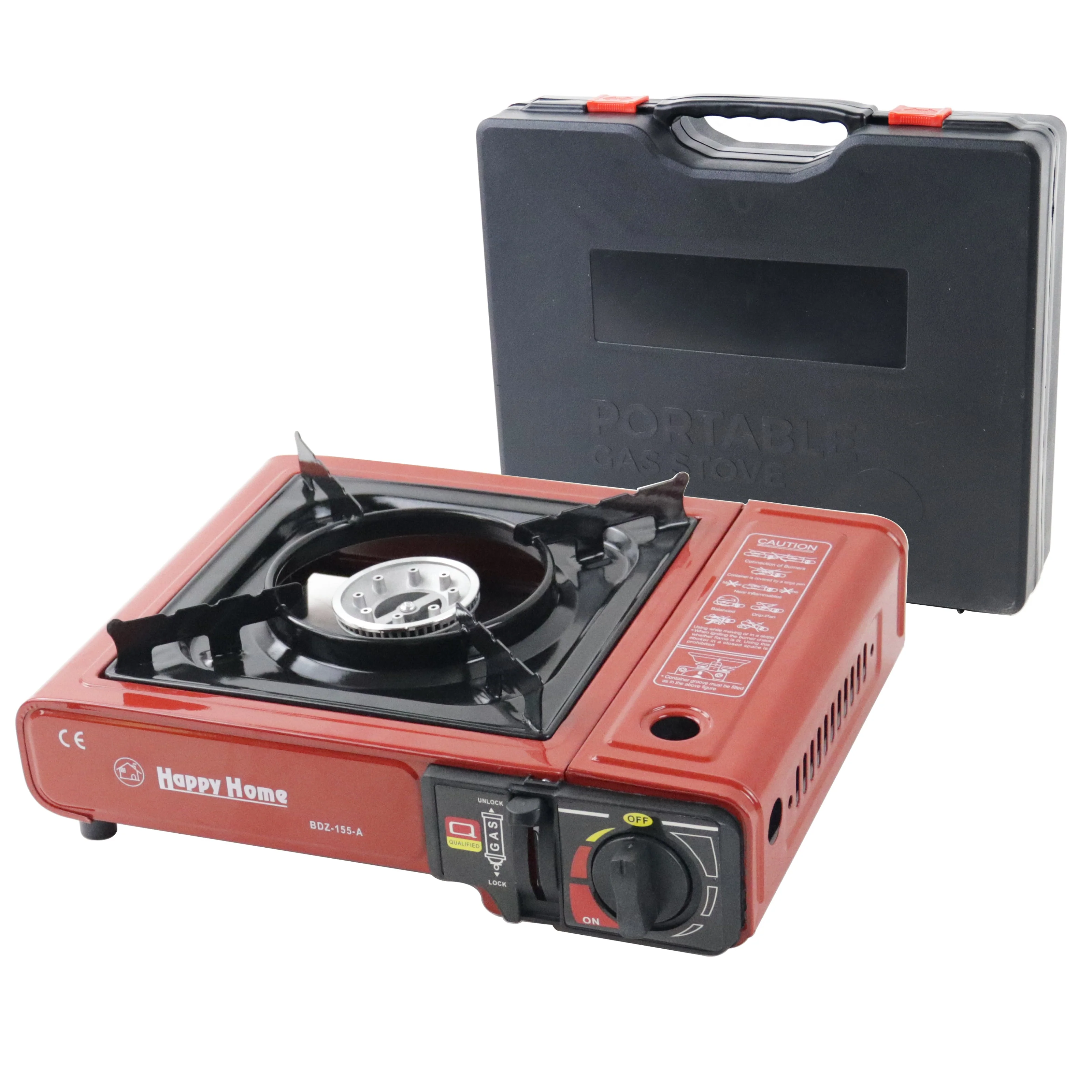 Estufa Portátil de Gas Butano Rojo con Estuche NS432697 - Image 2