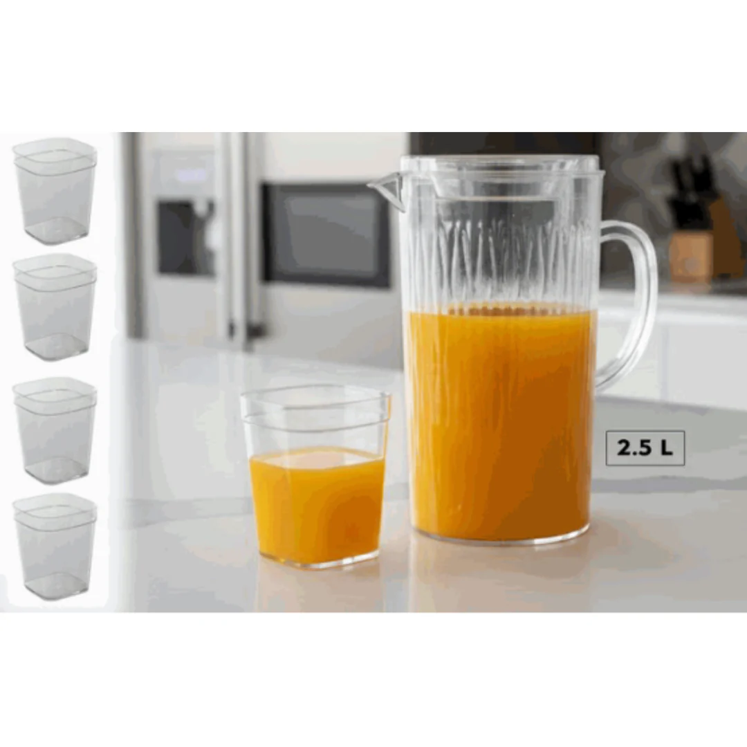 Jarra 2.5L +4 Vasos Plástico 89732
