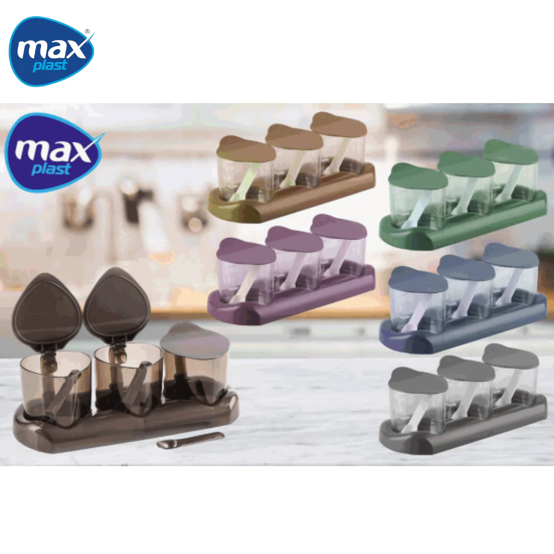Set 3 Envases Plásticos para Especias Condimentos MAX-1689 Condimenteros. - Image 2