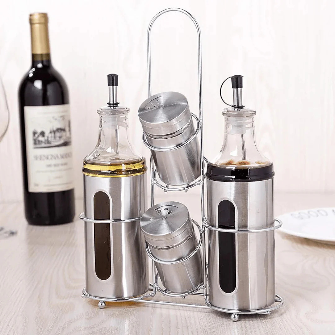 Set de 5 Piezas de Condimenteros y Dispensadores de Aceite 89634