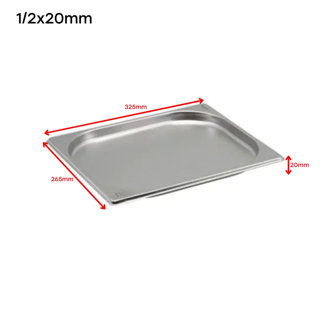 Bandeja GN Pan de Acero Inoxidable 1/2x20mm 325*265*20mm 440401