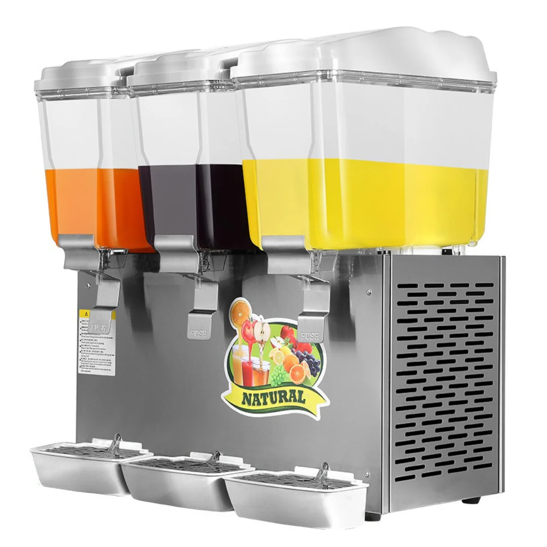 Dispensador de Jugos Fríos Eléctricos 16L + 16L + 16L 110V/60Hz PL-163A Chicheras.