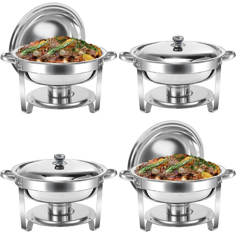 Chafing Dish Redondo 4.5L en Acero Inoxidable NS416562 Buffet. - Image 2