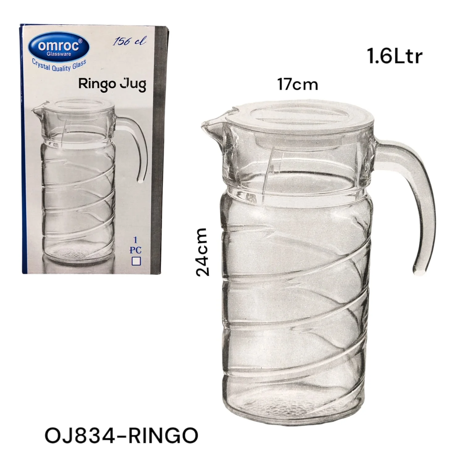 Jarra de Vidrio 1.6L OJ834-RINGO - Image 2