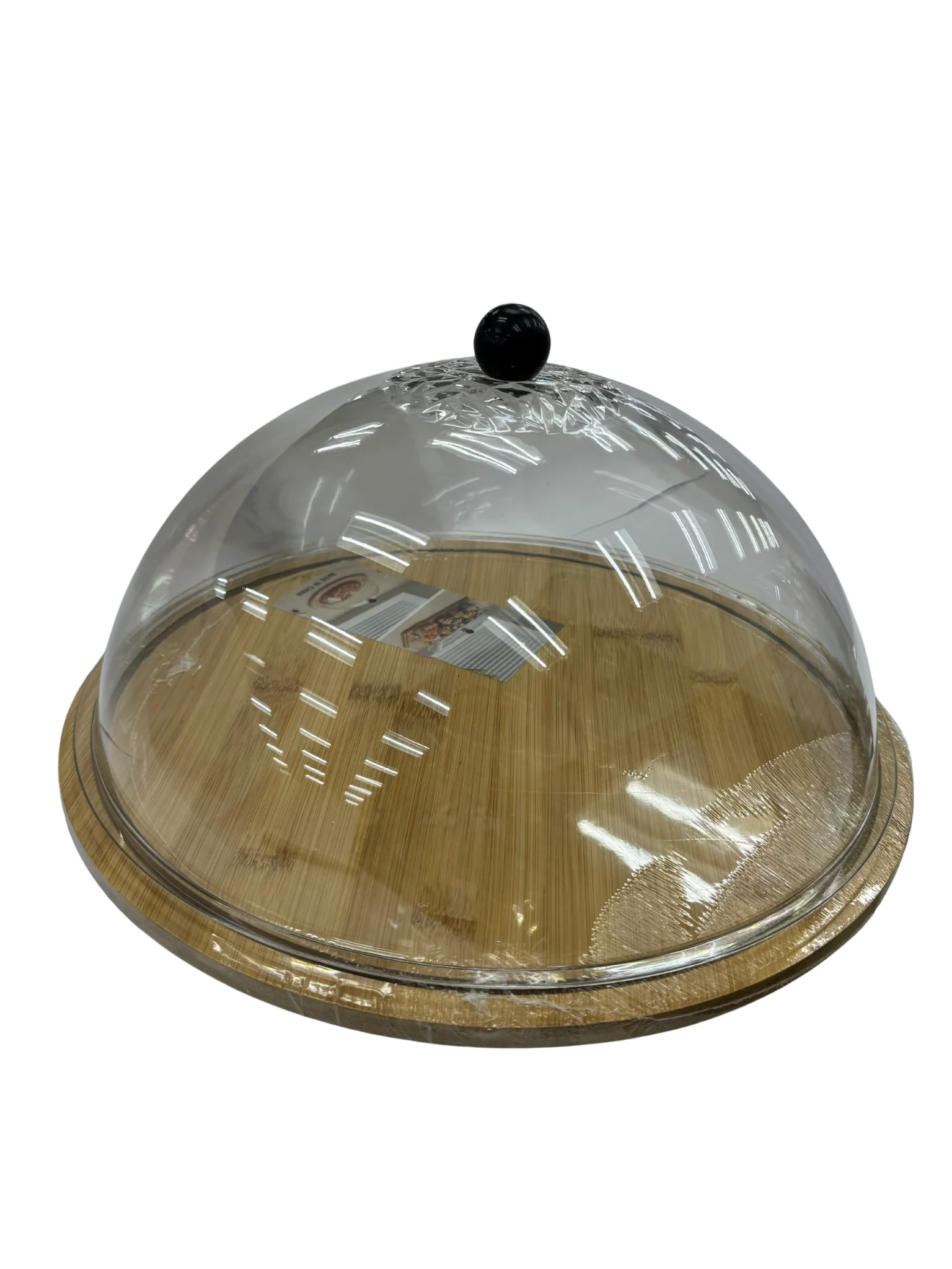 Porta Dulce de Bambú con Tapa de Plástico 89542
