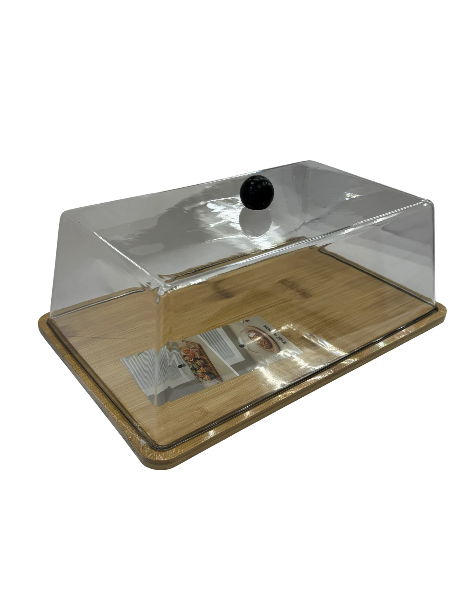 Porta Dulce de Bambú con Tapa Plástica 89544