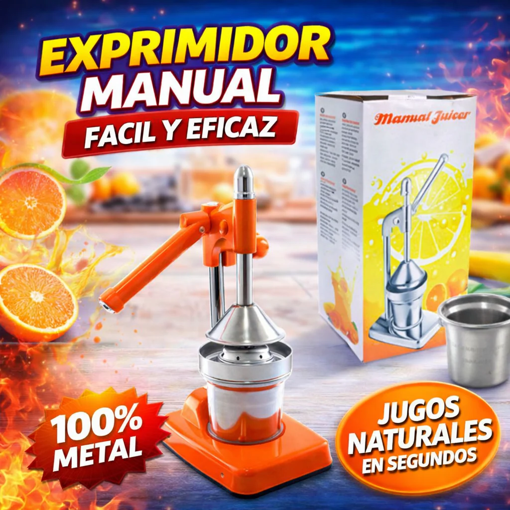 Exprimidor de Cítricos Naranja Manual de Metal DZZ-120
