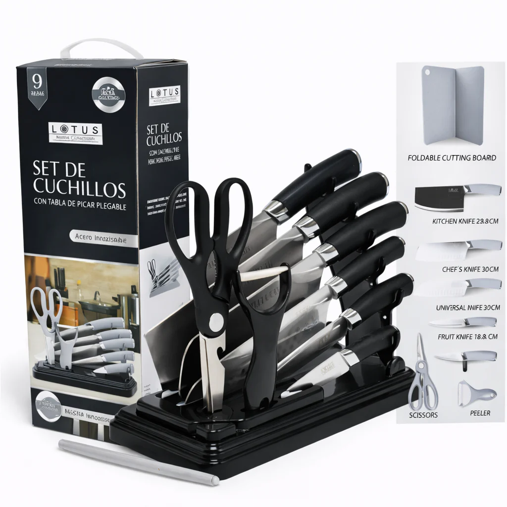 Juego de Cuchillos de 9 Piezas Lotus LHC-9755